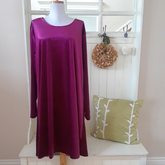 plus size velvet swing dress